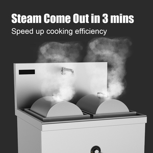 Cheong Fun <span class=keywords><strong>Noodles</strong></span> Steam 2 Burner Electric Rice Roll Steamer Máquina de rollo de fideos de acero inoxidable para <span class=keywords><strong>restaurante</strong></span> asiático - Product Image 2