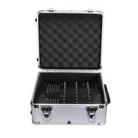 Caja de almacenamiento de caja de carga portátil plateada de 32 ranuras para sistema de guía turístico inalámbrico Retekess TT106