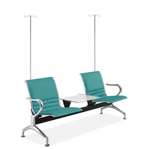 Yijiahao In Stock di lusso ospedale comodo reclinabile sedia trasfusionale IV Pole Infusion sedie di attesa con tavolo