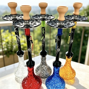 Cachimba Moderna de Aluminio Mini con una Sola Manguera, Base de Vidrio con Acabado Espejo y Caja de Regalo - Product Image 3