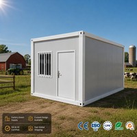 Contenedor de Envío Modular Prefabricado con Estructura de Ruedas, Oficina Desmontable, Diseño Transpirable para Uso Exterior