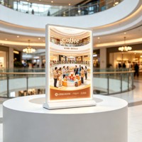 Boîte à lumière LED de table, cadre d'affichage publicitaire rétroéclairé mince pour café, commerce de détail, hôtel