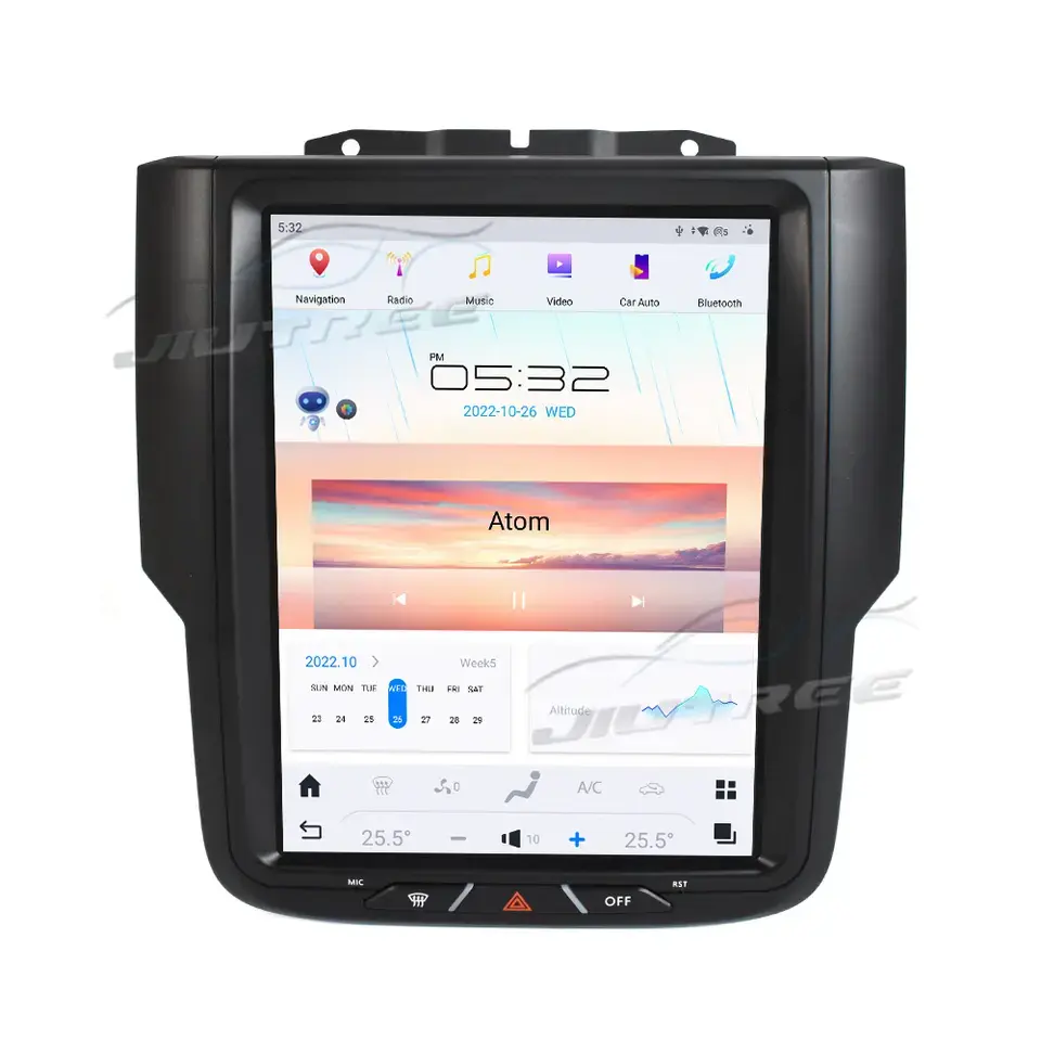 128G Car Multimedia Player Android 11 For Dodge RAM 1500 2013-2018 Video Vertical Stereo Screen GPS Navigation Carplay Head Unit