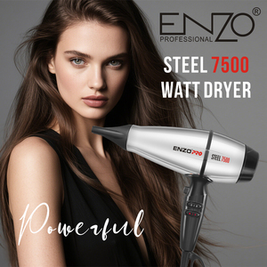 Secador de Pelo Profesional <span class=keywords><strong>ENZO</strong></span> EN-3000 con Carcasa Metálica, 2 Velocidades, Ajuste de Temperatura, Motor de CA, Secado Rápido para Salón de Belleza y <span class=keywords><strong>Barber</strong></span>ía - Product Image 2