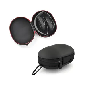 OEM定制黑色EVA皮革成型耳机耳机盒耳机专用箱包拉链保护工具盒