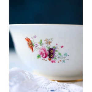 Gabriella P. Late 19th Century English Porcelain <b>Bowl</b> with Yellow Edge Polished Ceramic <b>Soup</b> <b>Bowls</b> <b>Set</b> Cute Bohemian Style - Product Image 3