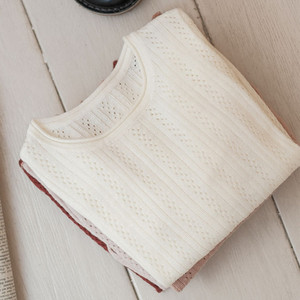 Personnalisé <span class=keywords><strong>Crochet</strong></span> Tricot Nouveau-Né Bébé Fille Pull Vintage Bio Coton Enfants Pointelle <span class=keywords><strong>Crochet</strong></span> Tricot Enfants Filles Pull Nouveau-Né - Product Image 2