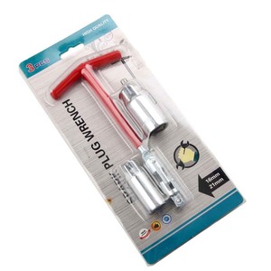 Spark Plug Socket Wrench 4Pc T-Handle 3/8 In 16 18 21Mm Hand Tool Set - Product Image 4