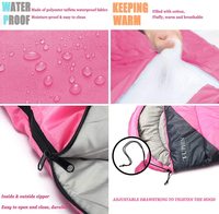 Sacs de couchage WOQI pour adultes, enfants, garçons, filles, randonnée, camping, coton, utilisation intérieure et extérieure, léger, imperméable