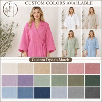 Robe longue élégante et chic pour femmes en coton à col enveloppant, manches kimono, ceinture, robe décontractée élégante pour l'été, unie, respirante