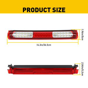 Barre de feux arrière LED auxito 97-03 FORD F150 TRUCK RED HOUSING, troisième feu stop - Product Image 3