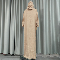 Modèle Tendance Robe de Prière en Coton pour le Ramadan, Abaya Musulmane Modeste, Djellaba de Dubaï Turquie, Vêtement Islamique d'Afrique, Robe Kaftan pour Femme Musulmane