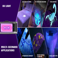 Senter MINIX3 PRO 2050LM EDC Slim Berdaya Tinggi 365nm UV Merah Biru Kuning Lampu Peringatan Laser Hijau 6-in-1 Magnetik Datar
