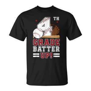 Camiseta de béisbol para niños de cuarto grado, camiseta para el regreso a la escuela - Product Image 1