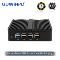 Mini PC sans ventilateur Intel J1900 J1800 N2840 avec emplacement Mini PCIe pleine taille pour WiFi 4G 5G, idéal pour station de surveillance à distance