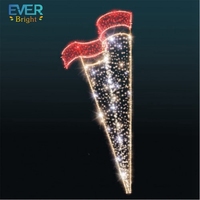 Luces Navideñas para Exteriores, Motivo de Estrella Navideña LED 2D, Postes de Calle Decorativos Navideños 2D