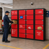 Casier à colis intelligent commercial avec écran tactile, service en libre-service 24h/24 et 7j/7, armoire de stockage de colis