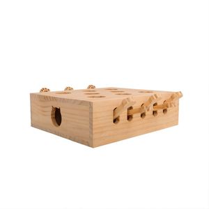 Gioco per <span class=keywords><strong>Gatti</strong></span> 3-in-1: Puzzle Box Interattivo in Legno per Interni ed Esterni con Tiragraffi Pop-Up e Funzioni <span class=keywords><strong>di</strong></span> Gioco Stimolanti - Product Image 4
