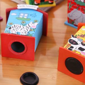 HOYE CRAFTS Alcancía <span class=keywords><strong>de</strong></span> Madera con Forma <span class=keywords><strong>de</strong></span> Casa <span class=keywords><strong>de</strong></span> Animales <span class=keywords><strong>de</strong></span> Dibujos Animados, Regalo <span class=keywords><strong>de</strong></span> Navidad - Product Image 3