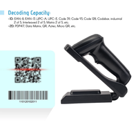 Escáner de Código de Barras Inalámbrico de Venta Directa de Fábrica, Potente Rendimiento de Decodificación, Lector de Códigos QR para Logística de Inventario de Supermercados