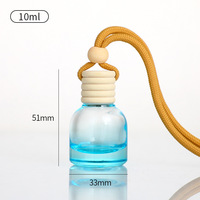 Vente en gros de flacons diffuseurs d'arômes pour voiture en verre de 10 ml, couleur personnalisée, avec bouchon en bois