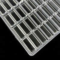 Plateau de rangement personnalisé en plastique PET transparent thermoformé pour composants électroniques ronds, piles bouton, accessoires de quincaillerie