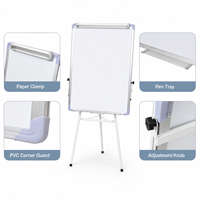 Tableau blanc magnétique pliable avec trépied et support de présentation en blanc