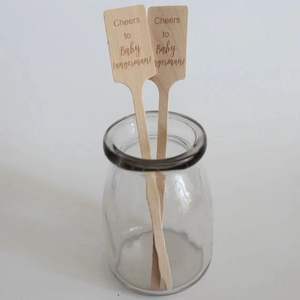 المتاح يمكن تخصيص خشبية رسمت شعار النمامون مع شكل مربع/جولة/مجداف رئيس القهوة النمامون خشب مصنوع حسب الطلب - Product Image 3