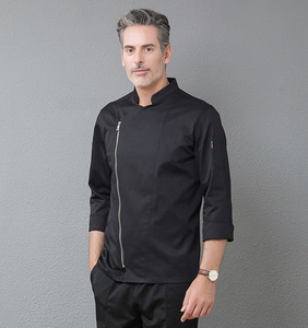 Respirant hommes et femmes à manches longues Chef <span class=keywords><strong>travail</strong></span> uniforme hôtel Western Restaurant cuisine cantine restauration pâtisserie Chef uniforme - Product Image 4