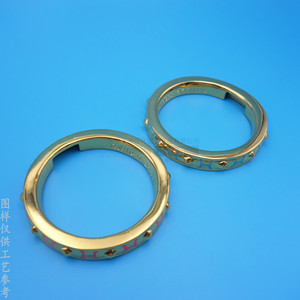 Custom Made Geometric Spike <b>Bangles</b> Gold Plated <b>Copper</b> Alloy Fashion Jewelry For Women - Product Image 3