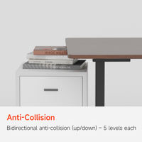 Bureau debout moderne convertible et extensible à double moteur, réglable en hauteur, en acier inoxydable, à fixation murale