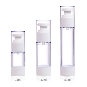 White Plastic Airless Pump <b>Bottle</b> for Lotion and Cream 15ml/30ml/50ml (1oz/2oz) - Product Image 4