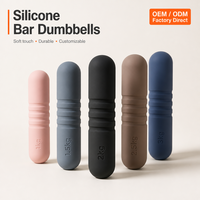 Haltères en fonte écologiques antidérapants en silicone à poids fixe pour Pilates et fitness à domicile, couleur personnalisable