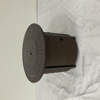 Brasero à gaz économique en verre et acier Corten noir pour chauffage extérieur et mobilier de jardin