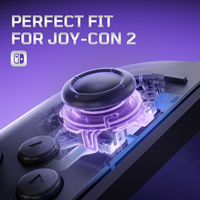 EXtremeRate Joystick 3D de remplacement violet atomique transparent pour Nintendo Switch 2 Joycon