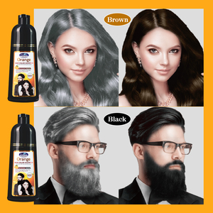 Naturale Organico Marrone Tinture per Capelli <span class=keywords><strong>Shampoo</strong></span> Vitamina C Veloce Colore dei Capelli Marrone Scuro Estratto di Olio di Arancio <span class=keywords><strong>Shampoo</strong></span> per Capelli Grigi - Product Image 5