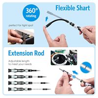 Kit de tournevis magnétique de précision OwiHaerxis, 132 embouts, manche en plastique, tête plate, outil de réparation électronique DIY pour téléphone, tablette, PC