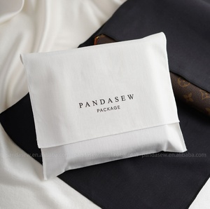 ถุงผ้ากันฝุ่น PandaSew สกรีนโลโก้ได้ ผ้าฝ้ายลายก้างปลาเนื้อนุ่ม รูปทรงซองจดหมาย สำหรับใส่ของขวัญ/เครื่องประดับ - Product Image 2