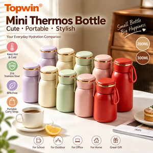 Mini Termo de Acero Inoxidable 316, Botella de Agua Portátil con Aislamiento al Vacío, Linda Taza de Bolsillo para la Escuela, Oficina y Actividades al Aire Libre - Product Image 1
