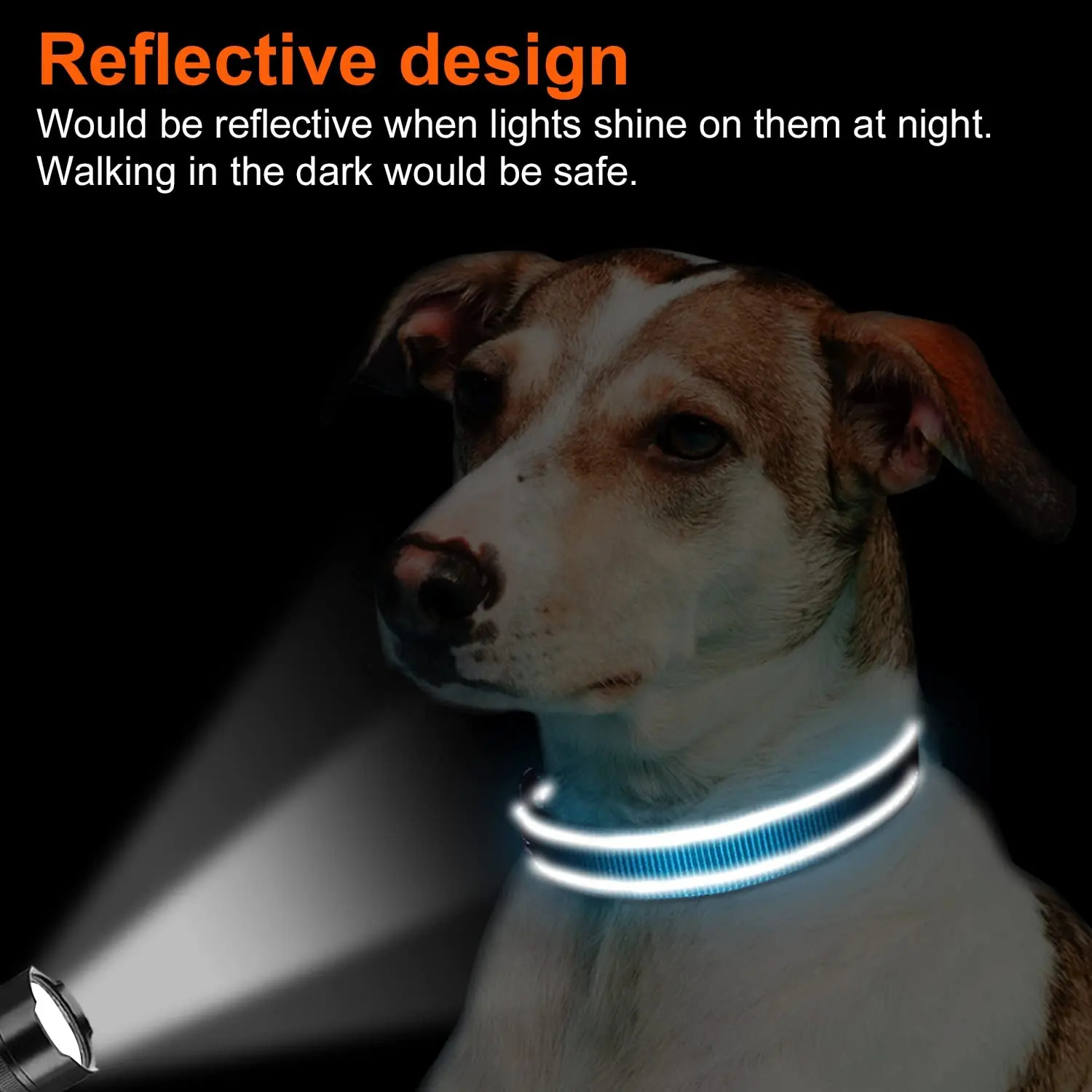 Manufacturer Custom Soft Neoprene Padded Adjustable Reflective Polyester Pet Dog Collar