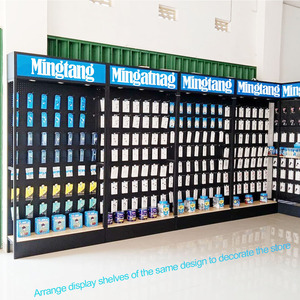 Phụ Kiện Ốp Điện Thoại Di Động Bằng Gỗ Kim Loại Giá Trưng Bày Sàn, Giá Trưng Bày Bảng Điều Khiển - Product Image 2