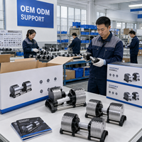 Haltères réglables personnalisés OEM ODM en acier pour la musculation à domicile, équipement de gym, 24 kg, 32 kg, 36 kg