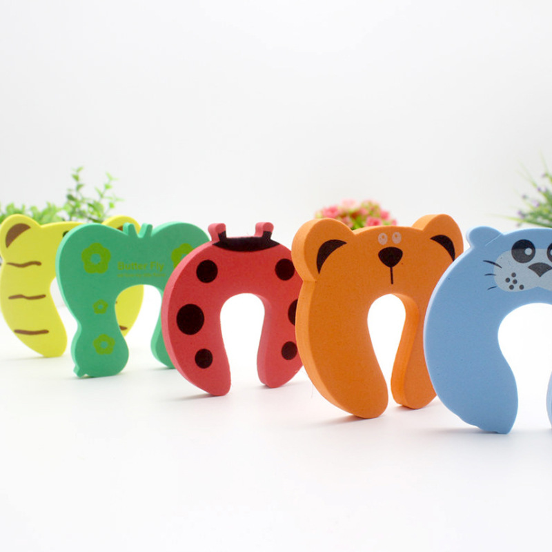 Защита от повреждений пальцами для малышей, мягкая пенопластовая подушка Eva, Мультяшные животные, защита двери, предотвращение травм пальцев ребенка