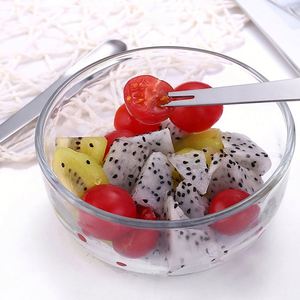 Fourchettes à cocktail, salade et fruits portables avec logo personnalisé, 2 dents, pour dégustation et apéritifs, en acier inoxydable, pour fêtes et voyages - Product Image 6