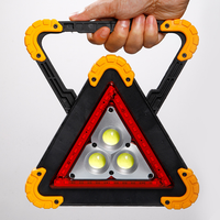 High Brightness LED Emergency Tool Kit Portable Traffic Signs Warning Triangle Black&Yellow Plastic for Vehicle Safety