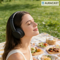 Casque audio supra-auriculaire BH682G Auracast BT, Bluetooth 6.0, diffusion audio multi-appareils, latence ultra-faible pour TV, musique, 35 heures d'autonomie, musées