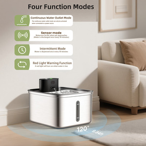 Bebedero Automático para Mascotas de Acero Inoxidable, Dispensador de Agua Eléctrico Desmontable para Perros y Gatos con Indicador de Nivel Máximo y Mínimo - Product Image 3