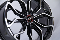 Jantes en alliage coulé Rep 245 17 pouces 7J 5-114.3 Noir Machine Face Multi Spoke Disponible Prêt à être expédié pour Renault RS
