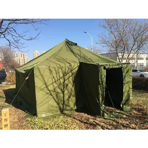 QX Factory 30 40 50 Persons Camping Winder Waterproof Canvas Shelter Disaster Relief Hospital Tent