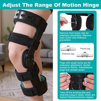 Rodillera de doble soporte ACL/PCL ajustable para alivio de la osteoartritis y rotura de menisco postoperatoria - Unisex
